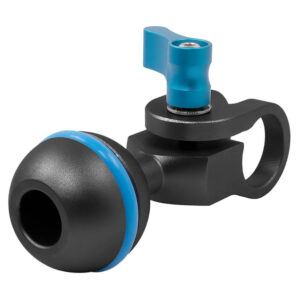 Kondor Blue Ball Head to 15mm Rod Clamp for Magic arms Raven Black