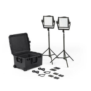 LitePanels Astra IP 1×1 Traveler Duo Gold Mount & V-Mount Kit
