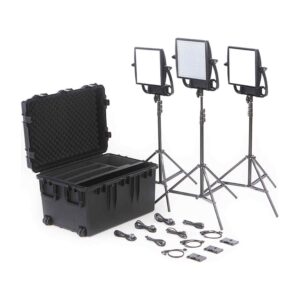 Litepanels Astra Soft Bi-Color LED Panel Duo + Astra 6X Bi-Color LED Panel Traveler Trio Gold Mount Kit