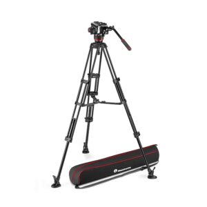 Manfrotto 504X Fluid Video Head with Alu Twin Leg Tripod MS