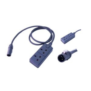 NXTGENbps 1.5m 16A Male Powercon to Dual 13A UK Power Socket