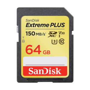 SanDisk Extreme PLUS 64GB SDXC Memory Card up to 150MB/s, Class 10, U3, V30