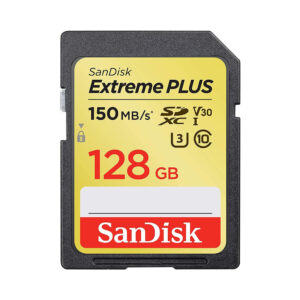 SanDisk Extreme Plus 128 GB SDXC Memory Card, Up to 150 MB/s, Class 10, U3, V30