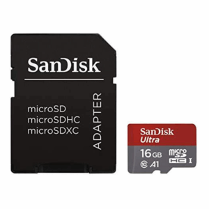 SanDisk Ultra 16GB microSDHC Memory Card + SD Adapter with A1 App Performance up to 98MB/s,